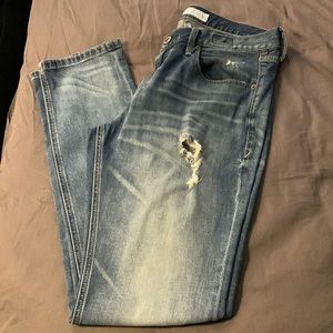 Express Light Blue Distressed Men Jeans